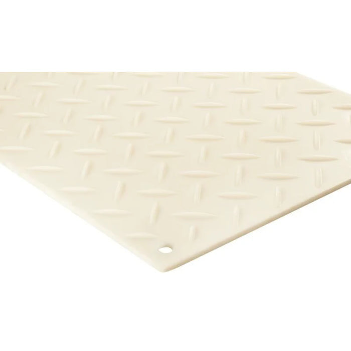 Alturnamat® Ground Protection Mat - 3' W x 8' L - Hand Holes -  Added Tread One Side - Clear