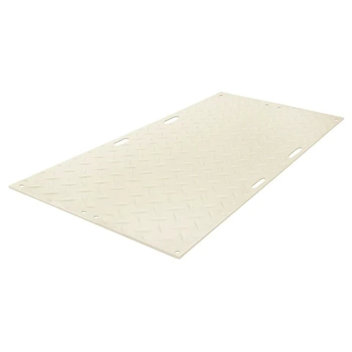 Alturnamat® Ground Protection Mat - 4' W x 8' L - Hand Holes - Added Tread One Side - Clear