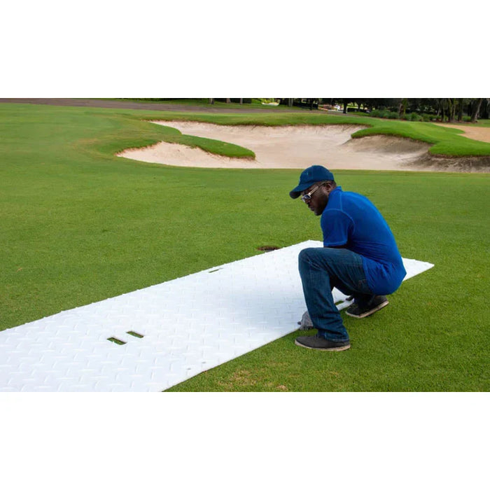 Bluegator® Ground Protection Mat - 4' wide x 8' Long - 3/8" Thick - No Rubber - Tan