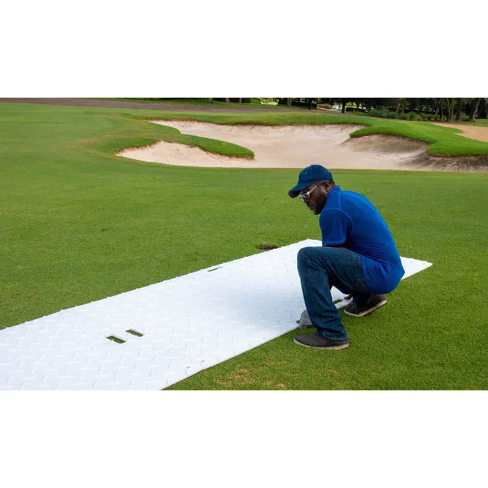 Bluegator® Ground Protection Mat - 4' wide x 8' Long - No Rubber - Tan