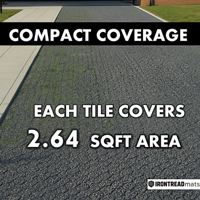 IronTread Mats Permeable Paver - 19.6" W x 19.6" L x 1.6" H - 2.64 SQ FT