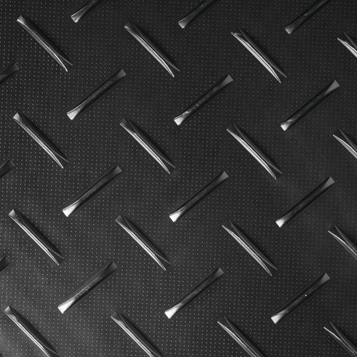 MambaMAT® Ground Protection Mat - 4' W x 8' L - Diamond / Low Profile Pedestrian Tread - Black