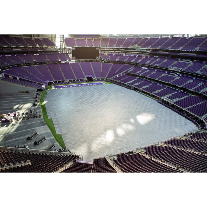 OmniDeck® Temporary Event Outdoor Floor and Turf Protection Mat - 3' x 6' Translucent Gray HDPE