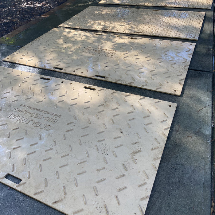 Scout Mats Composite Ground Protection Mat - 4' W x 8' L - Tan
