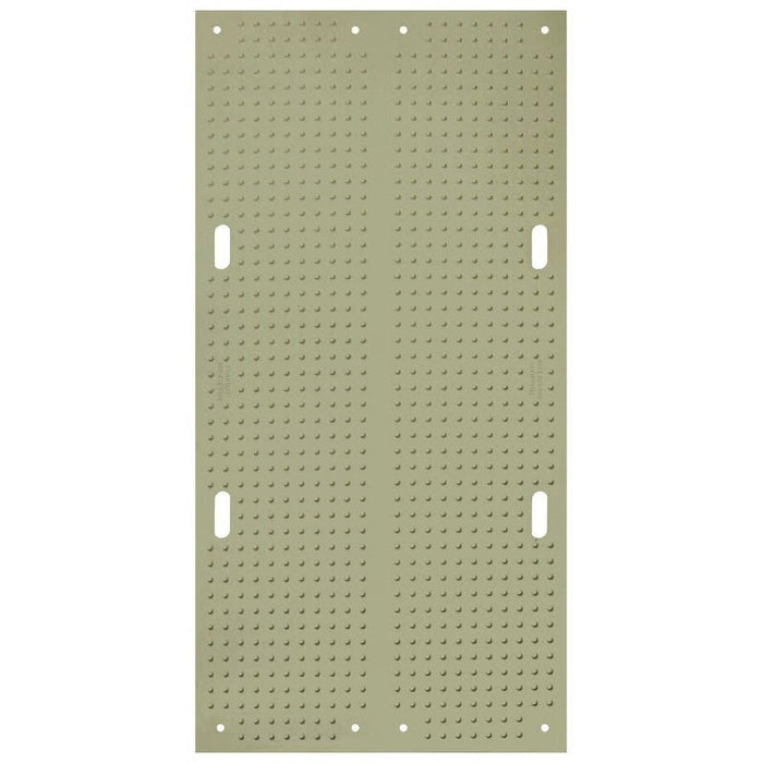 TrakMat® Ground Protection Mat - 4' W x 8' L - Power Cylinder Nub / Flat Tread On Reverse - Green