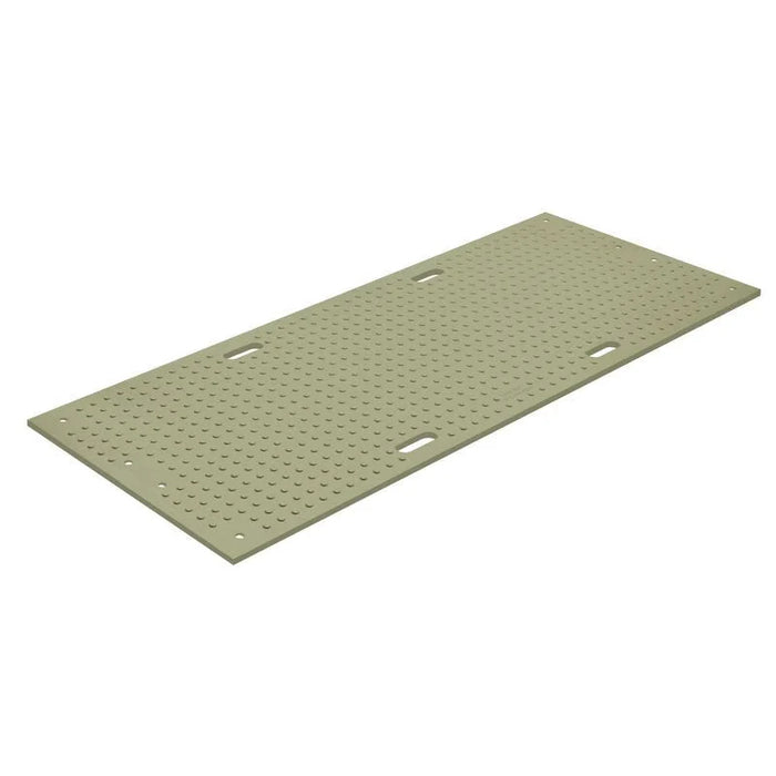 TrakMat® Ground Protection Mat - 3' W x 8' L - Power Cylinder Nub Tread Both Sides - Green