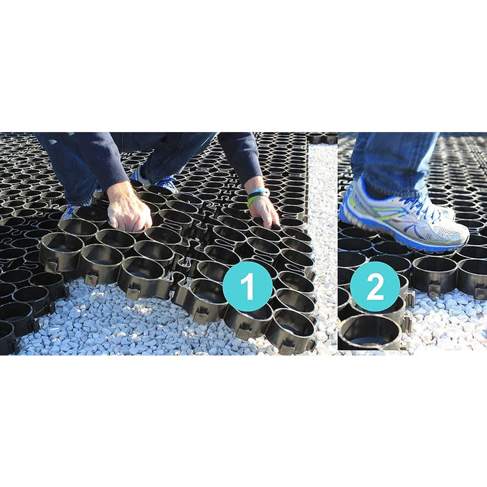 TrueGrid® Pro-Plus Plastic Permeable Paver Grid - 24" W x 24" L x 2" H - 4 SQ FT