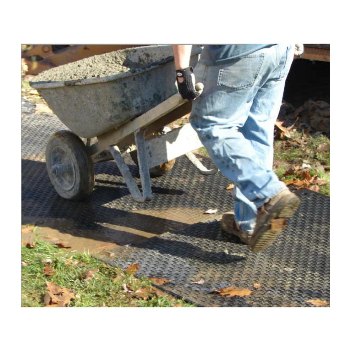 Diamond Thread Mat Versamat® Ground Protection Mat - 4' W x 8' L - Flat Tread / Diamond T ...