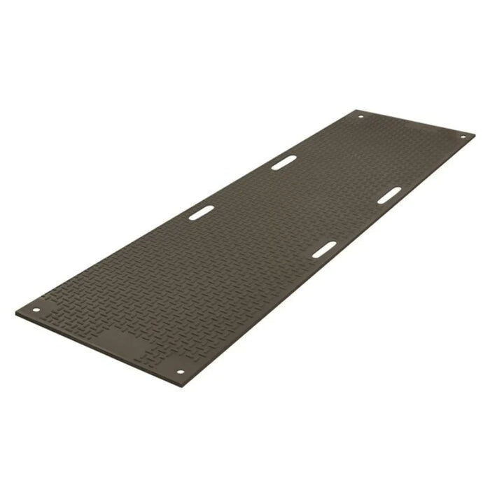 Versamat® Ground Protection Mat - 2' W x 8' L - Hand Holes - Load Capacity 120 Ton - Black